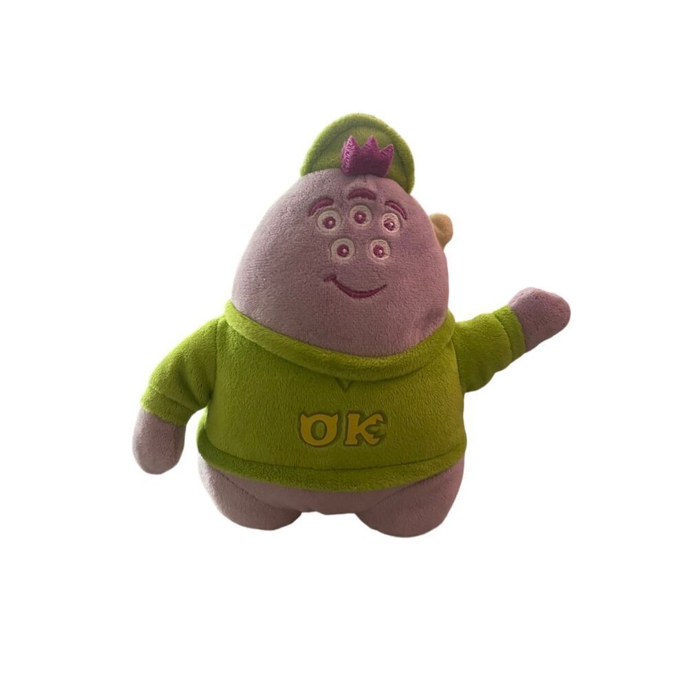 Disney Kids Purple & Green OK Shirt Monster University Squishy Stuffed Plush Toy